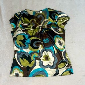 Cato  Colorful Satin Blouse Size L